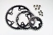 RaceFace Race Face chainrings black 46t 34t 24t 110 74 BCD vintage MTB + bolts