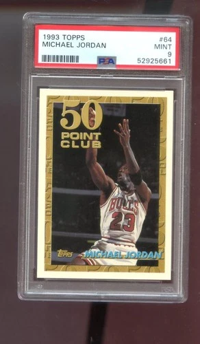 1993-94 Topps #64 Michael Jordan PSA 9 Graded Basketball Card 50 Point Club NBA