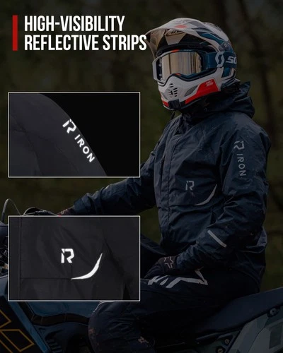 Motorcycle Rain Gear for Men Women, Rain Suit 15,000mm Rating Lightweight Bre... image 5