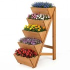 5 Tier Vertical Raised Garden Bed Wood Elevated Planter Box Herb Flower Veg