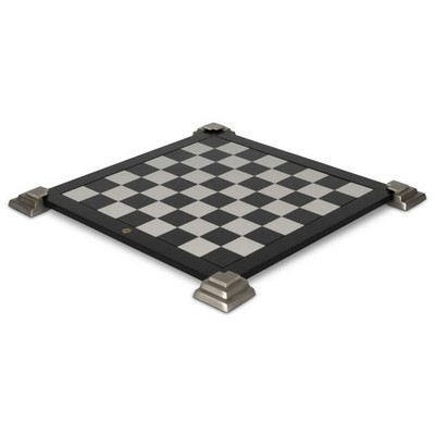 Authentic Models Wendbares Spielbrett, Dame, Schachbrett, schwarz