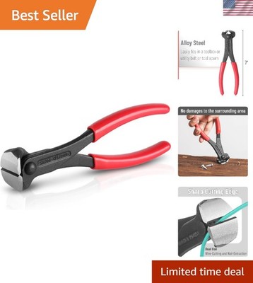 Professional Grade Nail Puller - 7-Inch End Nipper Pliers with Rust Resistance