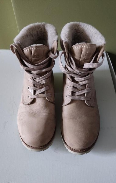 Women Panama Jack Boots Beige Nubuck 38 #47WD