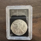 2020 S$1 Authenticated Uncirculated American Eagle Silver Dollar Bradford Ex.