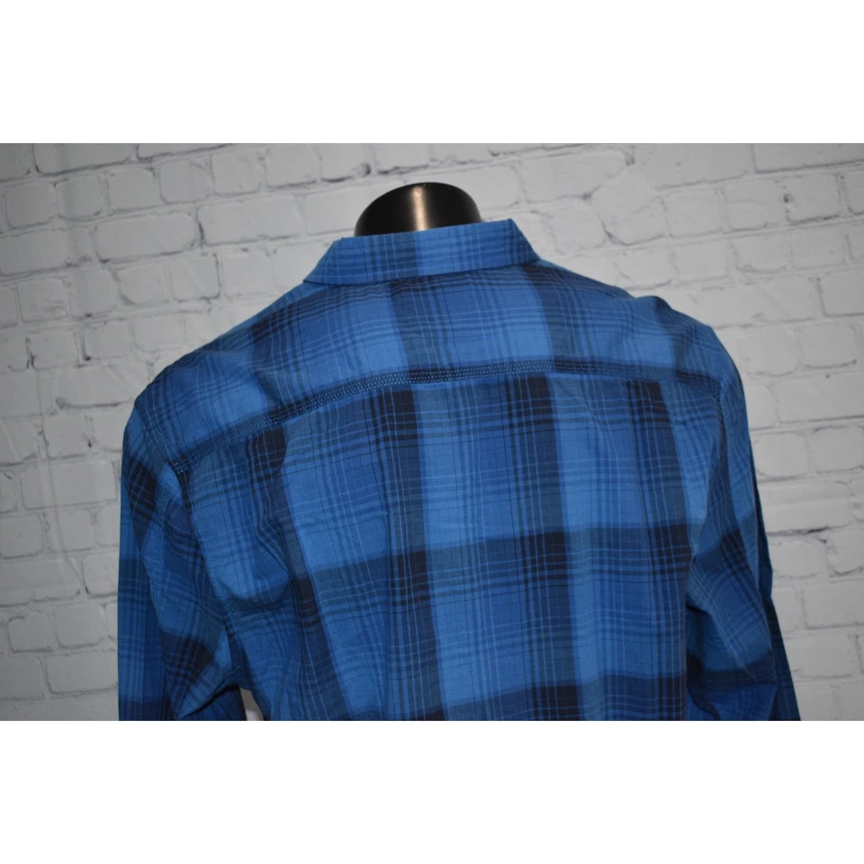 Lucky Brand Jeans Shirt Mens Size XL Blue Black Plaids Cotton NEW TAGS - Image 3 of 4
