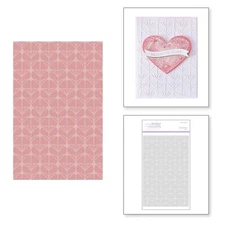 HEART BLOOMS EMBOSSING FOLDER-Spellbinders Paper Arts-Textured Card-A2/5x7