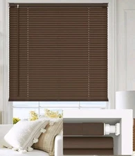LazBlinds Cordless No Tools-No Drill 1" Vinyl Horizontal Mini Blinds.