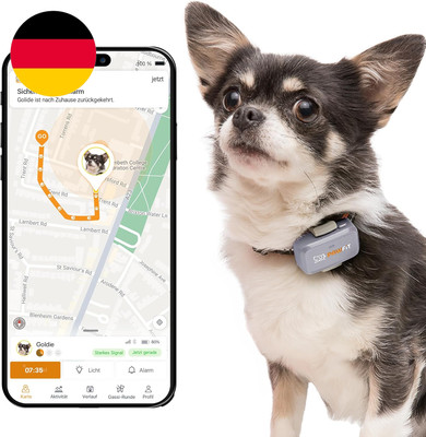 Pawfit Lite Gps-Tracker Mit 4G Für Kleine Hunde | Tracking in Echtzeit | Aktivit