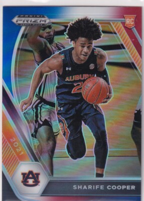 2021-22 PRIZMS RED WHITE BLUE RC SHARIFE COOPER ATLANTA HAWKS ROOKIE NK800