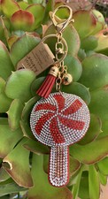 Crystal Avenue Rhinestone Charm Pendant Key Chain Handbag Key Ring Gift