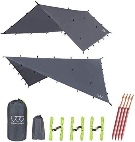 Portable 10ft x 10ft Ultralight Rain Fly Tarp - Weather Protection for Outdoors - Picture 3 of 8