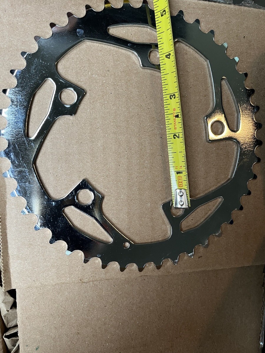 🍀NOS 44 TOOTH 110 BCD OLD SCHOOL BMX CHAINWHEEL CHAINRING REDLINE