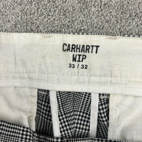 Carhartt WIP Johnson Pant 33 x 32 Houndstooth Checkered Trousers Workwear Formal - Picture 8 of 24