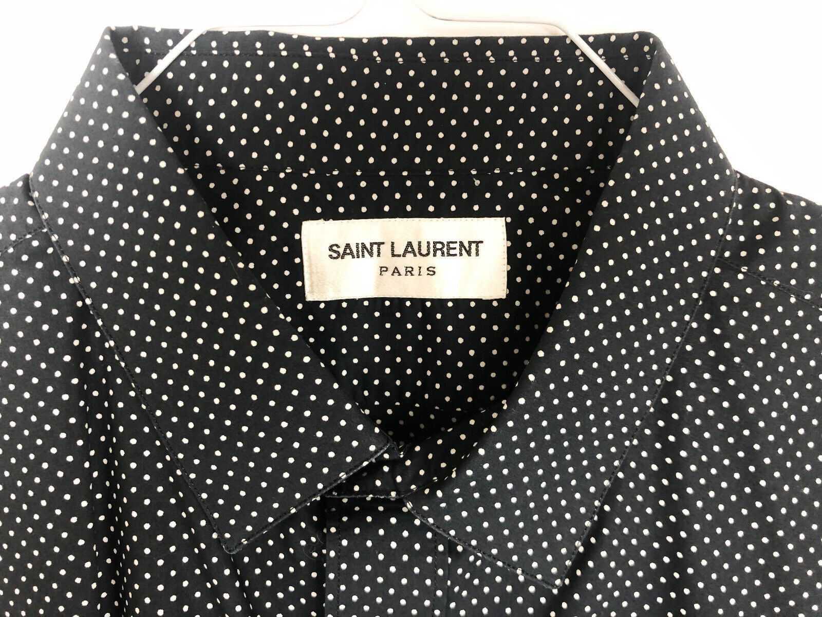 Saint Laurent paris ポルカドット シャツ-