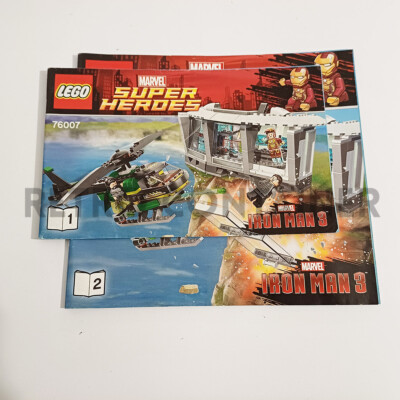 Lego Vintage Anleitung Instructions Set 76007 - Iron Man Malibu Mansion Attack