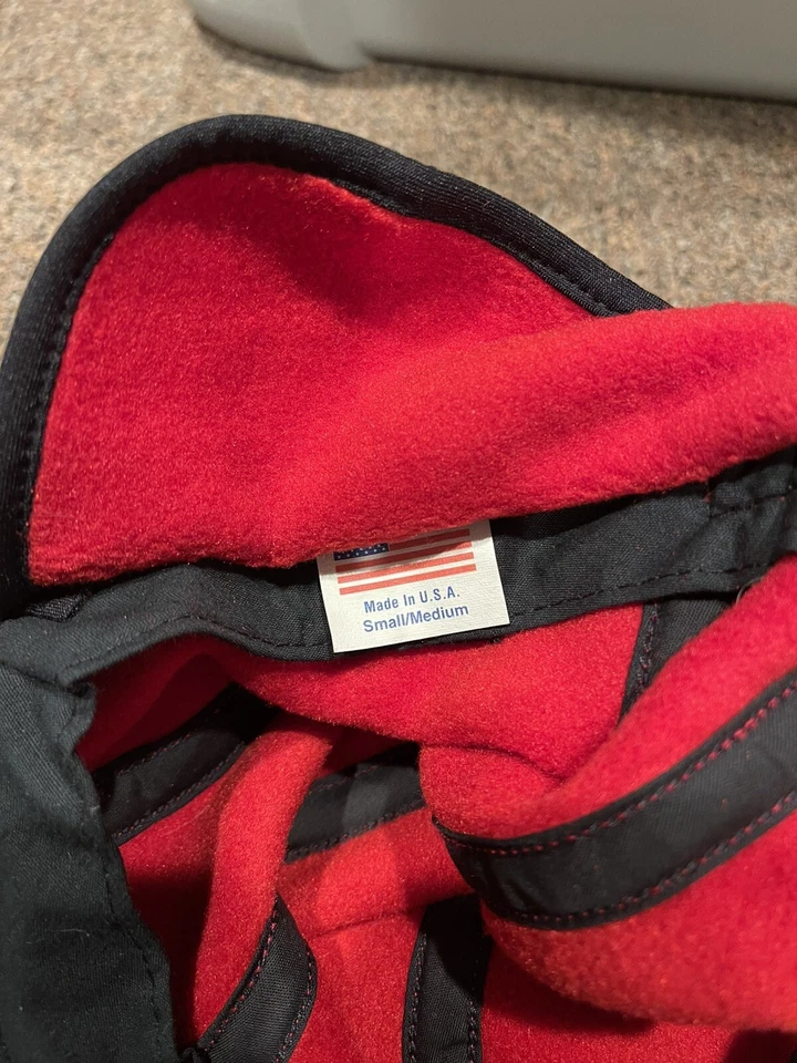 Sombrero de béisbol de colección rojo de piel de tortuga trampero polar orejeras talla pequeña mediana EE. UU. Foto 3 de 3