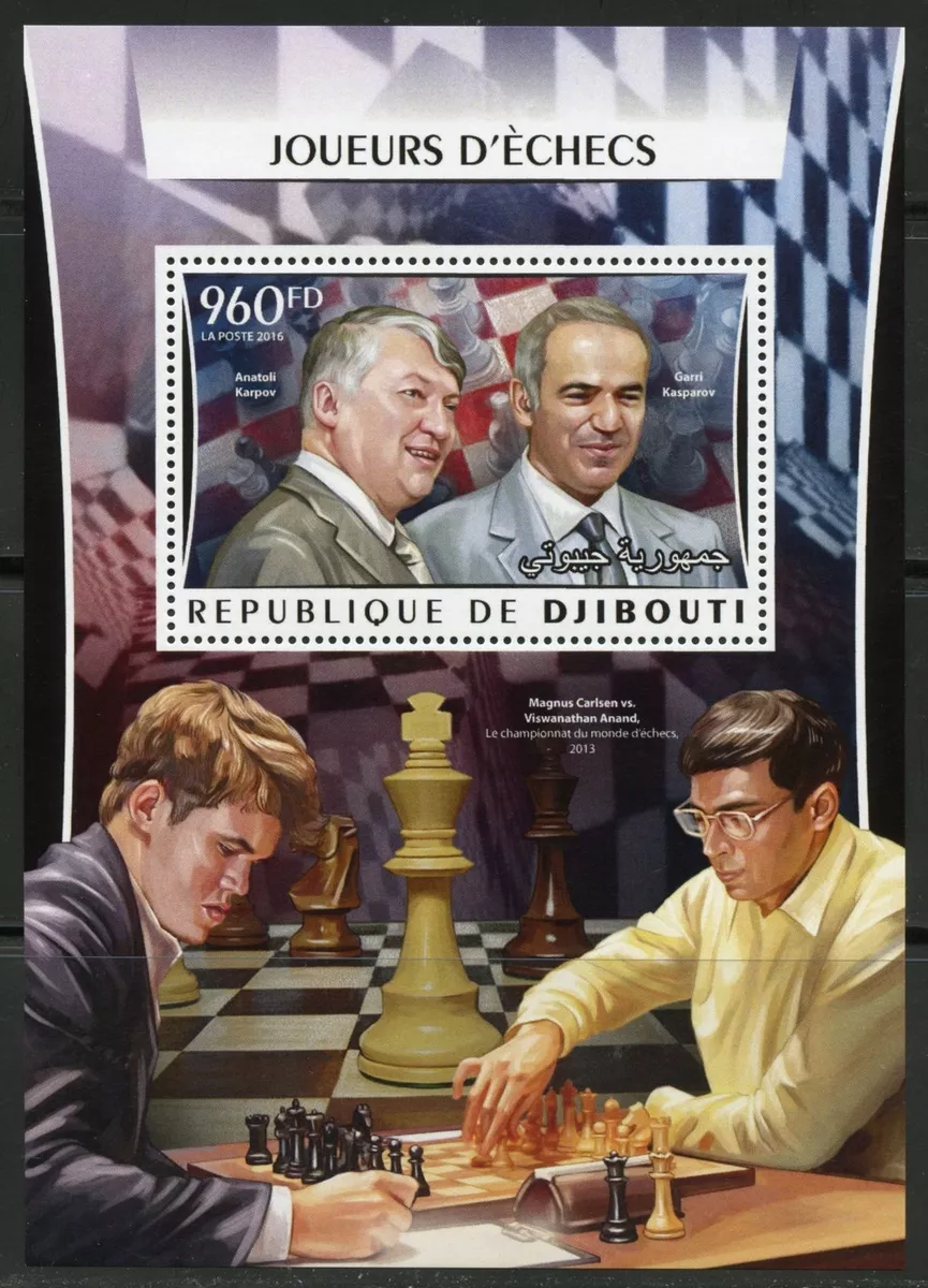 DJIBOUTI 2016 CHESS CHAMPIONS KARPOV KASPAROV & CARLSEN S/S