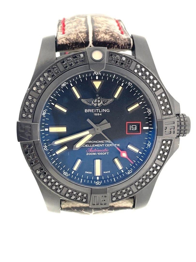 Breitling Avenger Blackbird 44mm Diamond Bezel V17311AT BD74 eBay