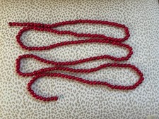 Unbranded Red Wood Bead Garland, 107 Inches Long, NWOT