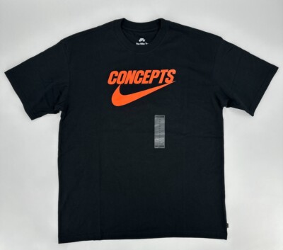 Nike T-Shirt Men's Medium Concepts SB Black Tee Orange Lobster DR0642-010 NWT