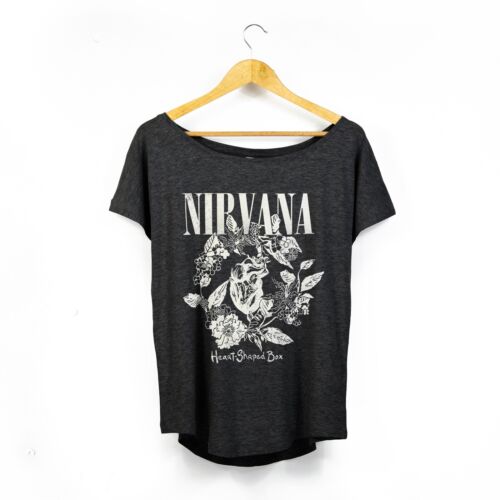 Nirvana - Heart-Shaped Box - Ladies Scoop Neck T-Shirt - Foto 1 di 18