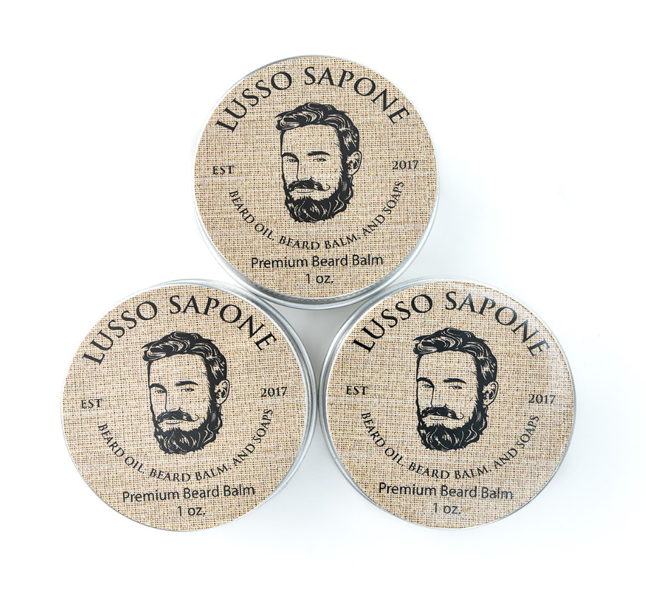 Beard, Beard Care, Beard Grooming, Beard Balm 3 Pack (scent 