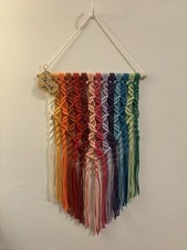Handmade Rainbow Macrame Wall Hanging