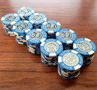 Lot 100 NEW CERROMAR BEACH CB $100 aa COIN Casino chip DORADO Puerto Rico poker — photo 1