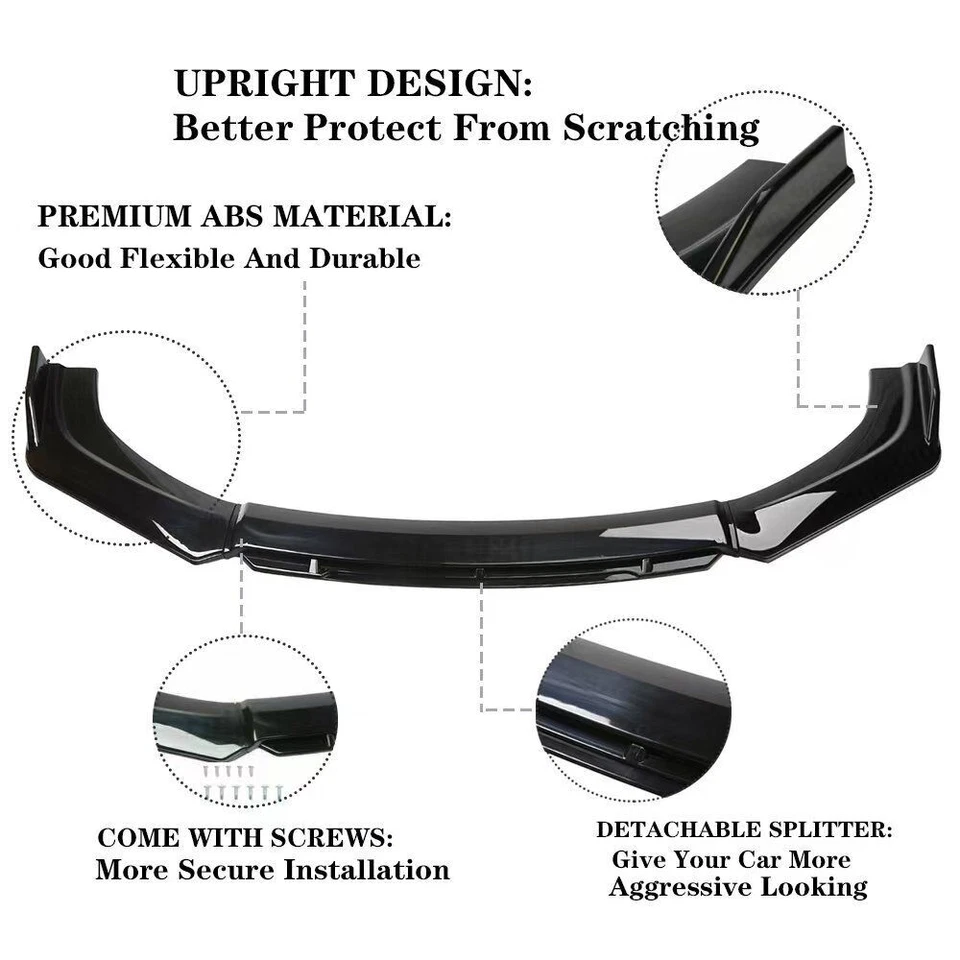 For Ford Fusion 2006-2014 Front Bumper Lip Spoiler Splitter Side Skirt Rear LiP - Imagem 2 de 4