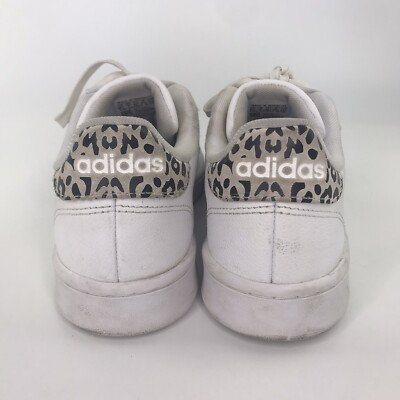 Adidas Grand Court White Leopard Sneakers Shoe FW9779 Women's 8.5 Cloudfoam  | eBay