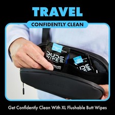 DUDE Wipes - On-The-Go Flushable Wipes - 1 Pack, 30 Wipes - Unscented