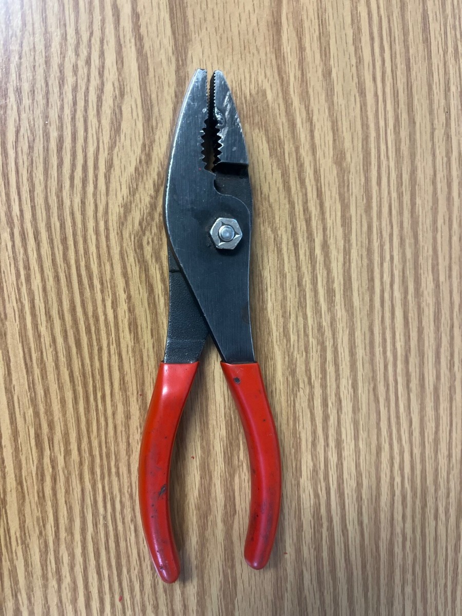 Snap on Snap-on 47CP 47 CP Red Vinyl Grip USA Slip Joint Pliers
