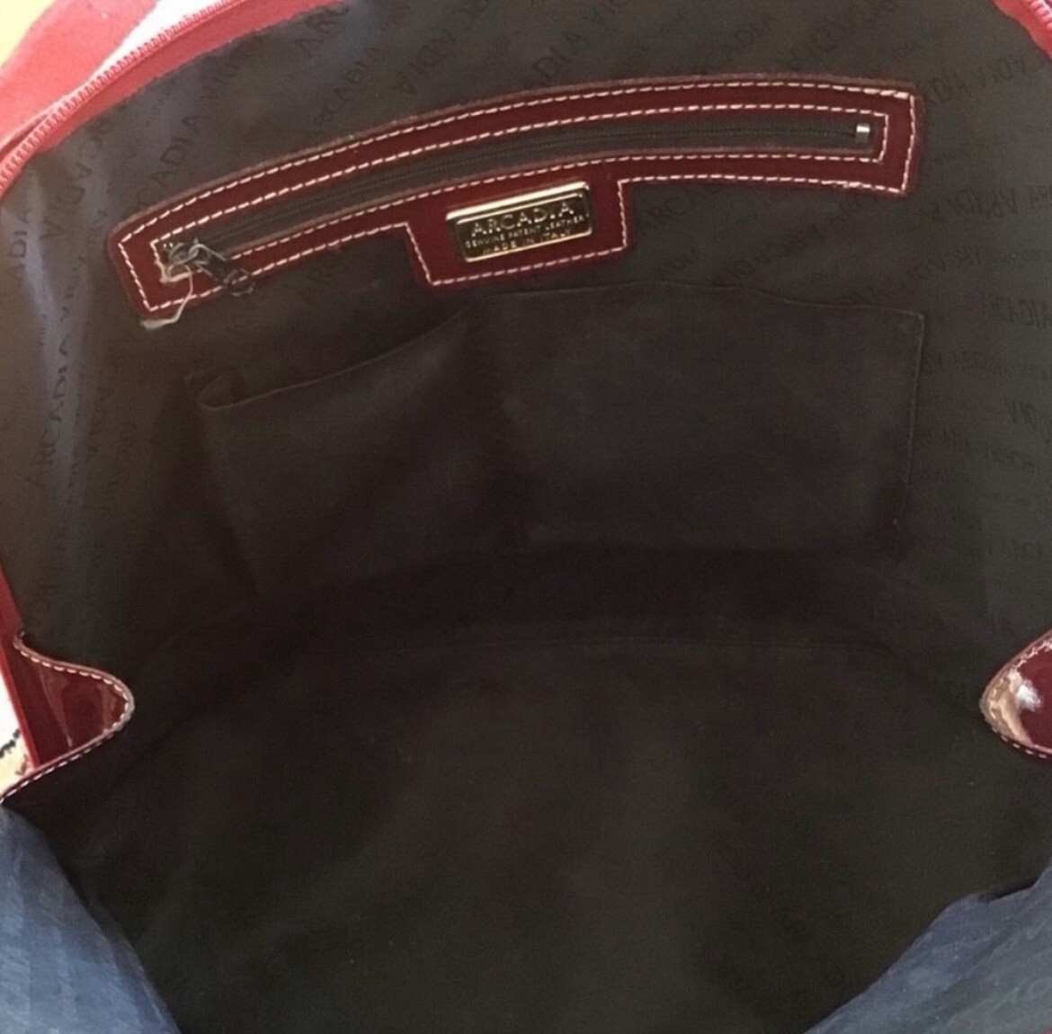 Arcadia Ruby Red Dome Style Extra Large Satchel/b… - image 4