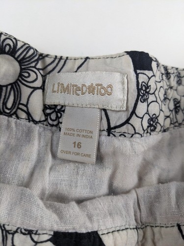 Limited Too Y2K Black & White Floral Skirt Girls' 16 - Picture 3 of 5