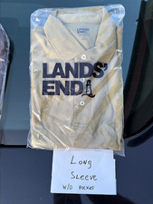 Lands' End Men's S-2XL Regular/Tall Interlock Long Sleeve Cotton Polo Shirt