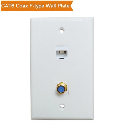 Ethernet Coax Wall Plate - ESYLink Cat6 Coax Wall Plate ...