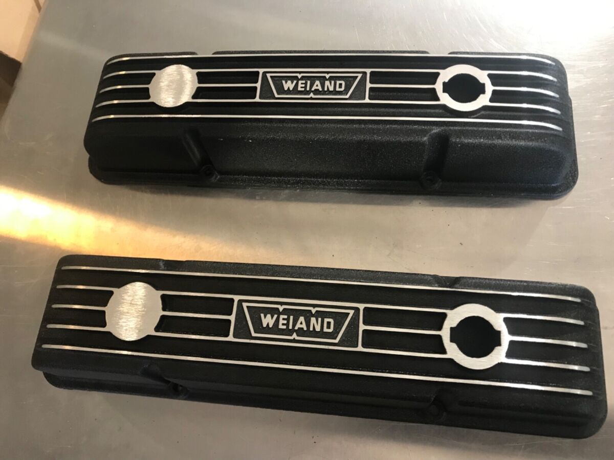 SBC 283-350 Camaro Corvette Chevelle Weiand Valve Covers NOS