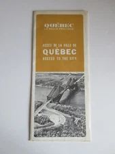QUEBEC CANADA vintage BROCHURE MAP