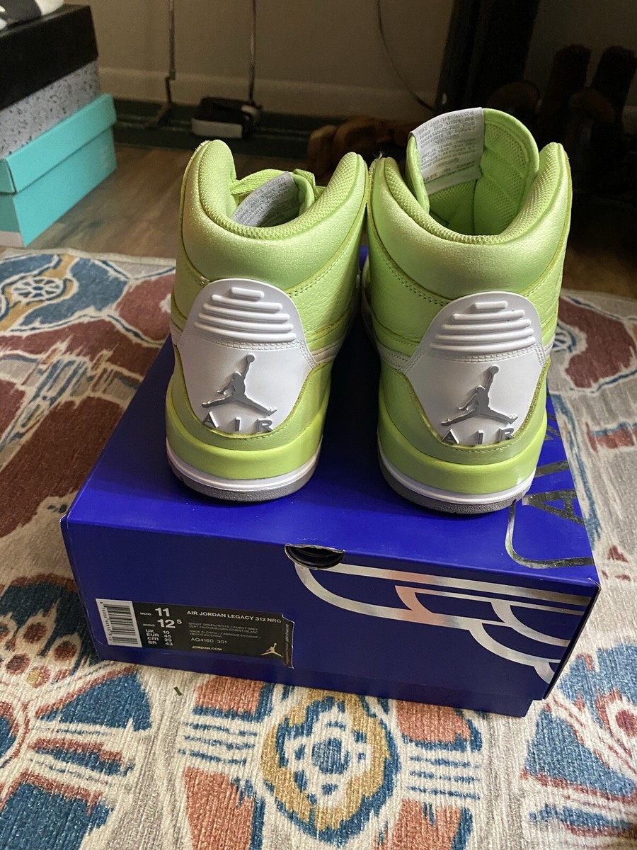 DON C × NIKE JORDAN LEGACY \"Ghost Green\" Buy Just Don x Jordan Legacy 312 'Ghost Green' - AQ4160 301