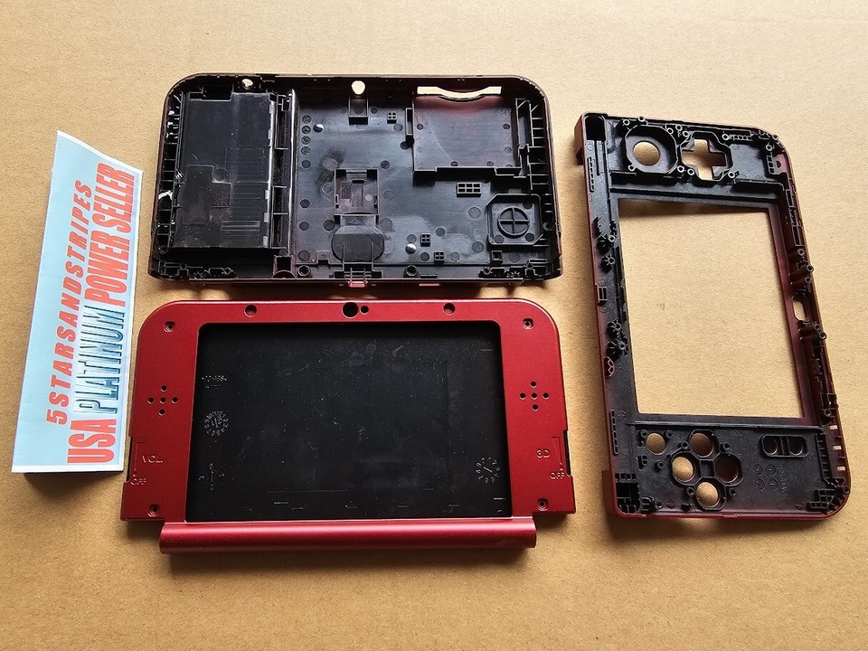 FULL HOUSING Top & Battery Cover Shell Case FOR NINTENDO NEW3DSXL RED ...