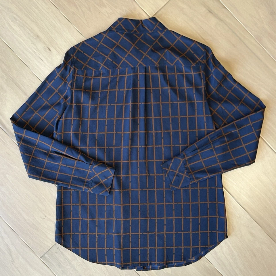 Camisa Top Tory Burch Kaitlyn Estampada Elastizada Seda Abotonada Para Mujer Pequeña’s Foto 2 de 4