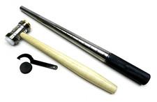 Steel Ring Mandrel  7/8" Nylon Brass Face Hammer Jewelry Making Sizing Forming