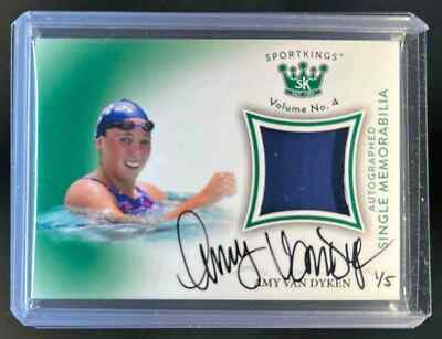 2023 Sportkings V4 Amy Van Dyken Green Game Used Patch Auto #1/5 #AM-AVD