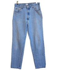Vintage 90's Calvin Klein Jeans Size 33 Light Wash Tapered Leg High Rise USA