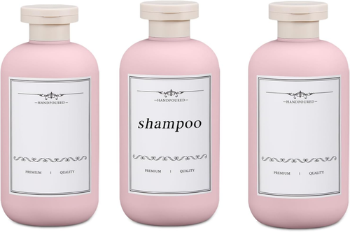 Travel Shampoo Bottle, Empty Plastic Squeeze Bottles 10Oz with Flip Cap, Lotion