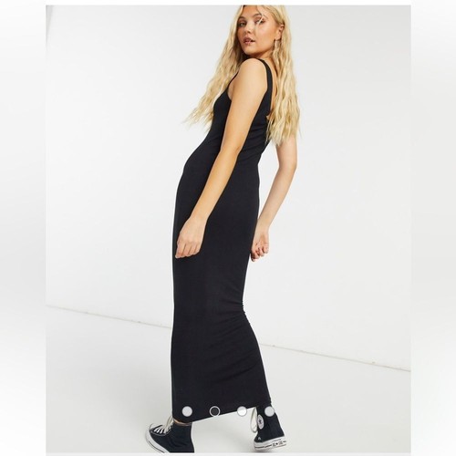 ASOS Brave Soul Button Up Maxi Dress Black Size 14 NWT - Picture 3 of 7