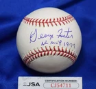 George Foster JSA COA Autograph  Major League OML Signed Baseball NL MVP 1979