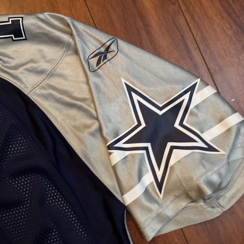 VTG Dallas Cowboys Reebok NFL On Field Jersey #17 Quincy Carter Men L Silver EUC - Picture 5 of 11