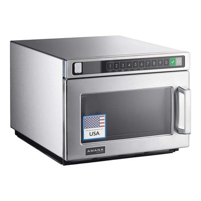 Amana HDC12A2 Heavy Duty Stainless Steel Commercial Microwave with Push Button C