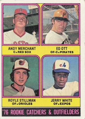 1976 Topps #594 Rookie Andy Merchant Ed Ott Royle Stillman Jerry White RC A350